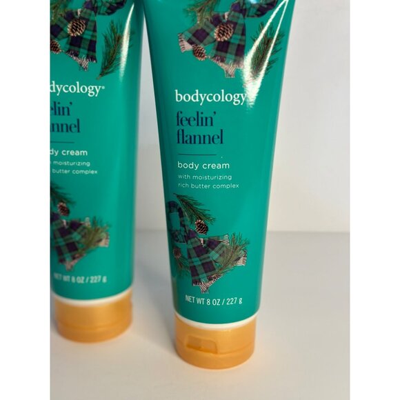 2 Pk Bodycology Feelin' Flannel Body Cream Moisturizing Rich Butter Complex 8oz - Picture 2 of 3
